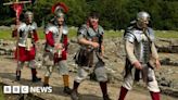 York: Murton Park staff walk Hadrian's Wall as Roman soldiers