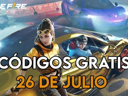 Free Fire | Códigos de hoy viernes 26 de julio de 2024: recompensas gratis