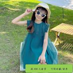 女童洋裝 女童夏裝韓版民族風2022新款拼接蕾絲刺繡夏季無袖公主連衣裙