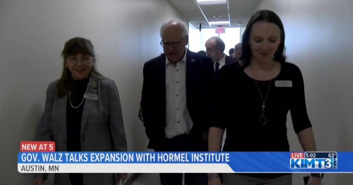 Gov. Tim Walz talks expansion with Hormel Institute