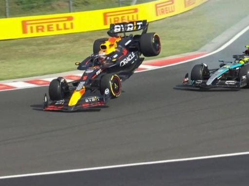 ¡Choque entre Verstappen y Hamilton en Hungría!