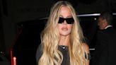 Khloé Kardashian Went Braless in a Sheer LBD and Black Tights