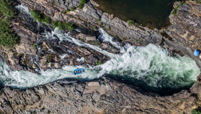 We brave whitewater rafting on idyllic Northern California river. Watch us fall overboard