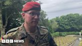 German soldiers carry out work on cemetery