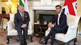 Rishi Sunak welcomes King Abdullah of Jordan to No 10