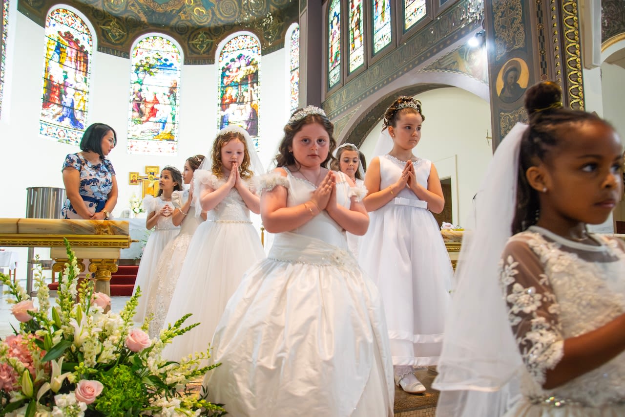 First Communion Mass 2024: 44 photos from Notre Dame Academy’s ceremony at St. Peter’s Church