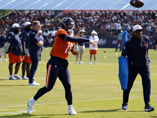 Bears training camp observations: What Caleb Williams gained from rain-soaked work vs. Bengals