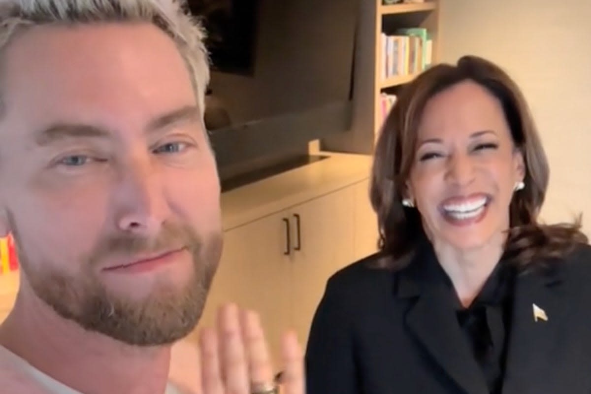 Kamala Harris joins TikTok and mocks Trump with ‘Bye Bye Bye’ video with Lance Bass