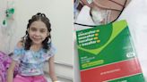 Menina luta contra doença genética rara e só consegue remédio após ser entubada e com mobilização na web