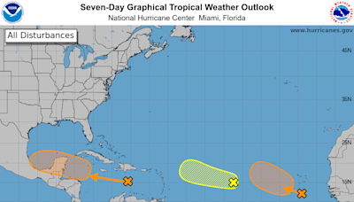 National Hurricane Center tracking 3 tropical waves. Two could become tropical depressions