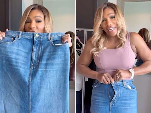 Serena Williams Revisits Valentino Denim Skirt Try-on Amid Weight Loss Journey: 'Saying a Little Prayer'