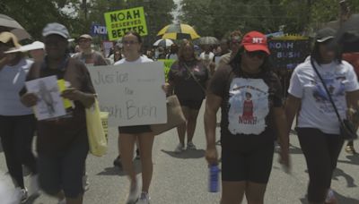 Protestors fill downtown Jesup with calls for justice for Noah Bush