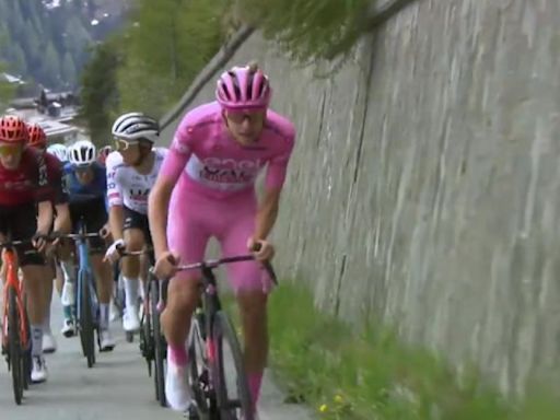 El brutal ataque de Pogacar en la etapa reina con el busca sentenciar la victoria en el Giro