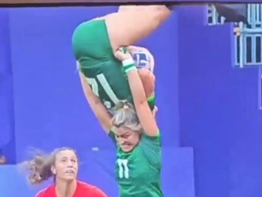 14 million in awe as Olympic rugby star uses insane strength to save team-mate from certain injury