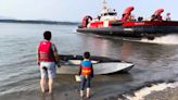 Stranded family rescued by hovercraft in Surrey, B.C.