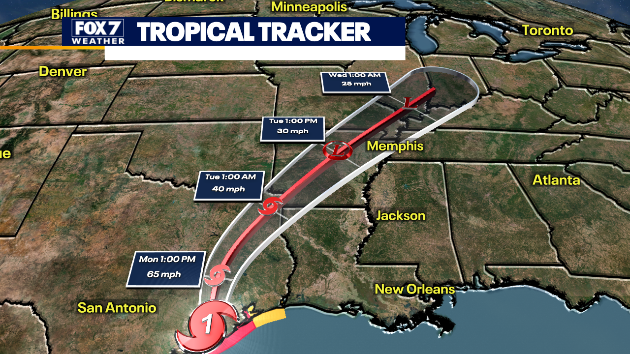 Austin weather: Beryl moves inland impacting parts of Central Texas