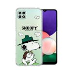 史努比/SNOOPY 正版授權 三星 Samsung Galaxy A22 5G 漸層彩繪空壓手機殼(郊遊)