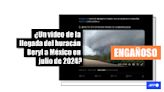 Video de una inmensa nube no corresponde a la llegada del huracán Beryl a México en julio de 2024