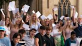 Studying through pandemic ‘a nightmare’, says pupil collecting A-level results