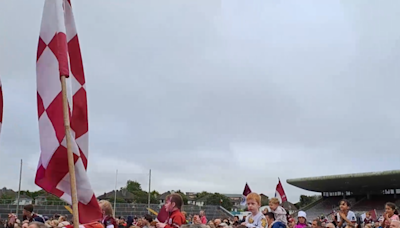 A big crowd welcomed the Galway football team home