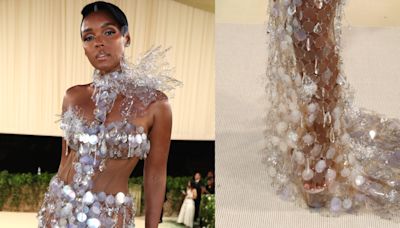 Janelle Monae Wears Clear Pleaser Platforms for 2024 Met Gala Red Carpet