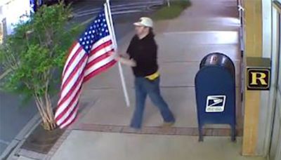 Man wanted for stealing American flag in Dickson