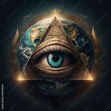 illuminati all-seeing eye - Generative AI Stock Illustration | Adobe Stock