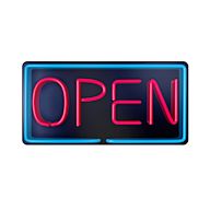 Bright and colorful signs made from neon tubing. Popular for use in bars, restaurants, or as a unique addition to a home theater or game room.