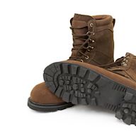 Footwear that covers the foot and ankle and extends up the leg, typically made of leather or other sturdy materials. Popular for their durability and protection from the elements. Types: Ankle boots, Chelsea boots, Combat boots, Hiking boots, Work boots. Brands: Timberland, Dr. Martens, Red Wing, Clarks.