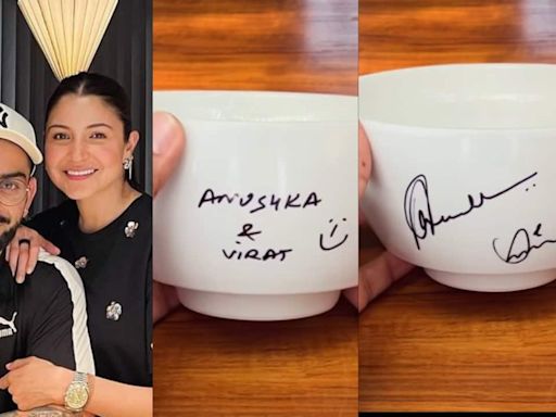 Virat Kohli and Anushka Sharma gift their autographed cup to Naru Noodle Bar chef Kavan Kuttappa, thank him with special words