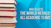 Who selects The World-Herald's All Academic teams?