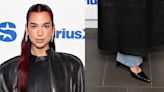 Dua Lipa Keeps It Edgy in Pointy Croc-Embossed Slingback Shoes for SiriusXM