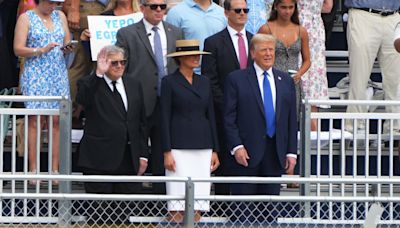 Donald Trump, on break from trial, in attendance as son Barron graduates high school