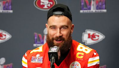 Fans Say Travis Kelce Is 'Down Bad' for Taylor Swift in New Eras Tour Video from London