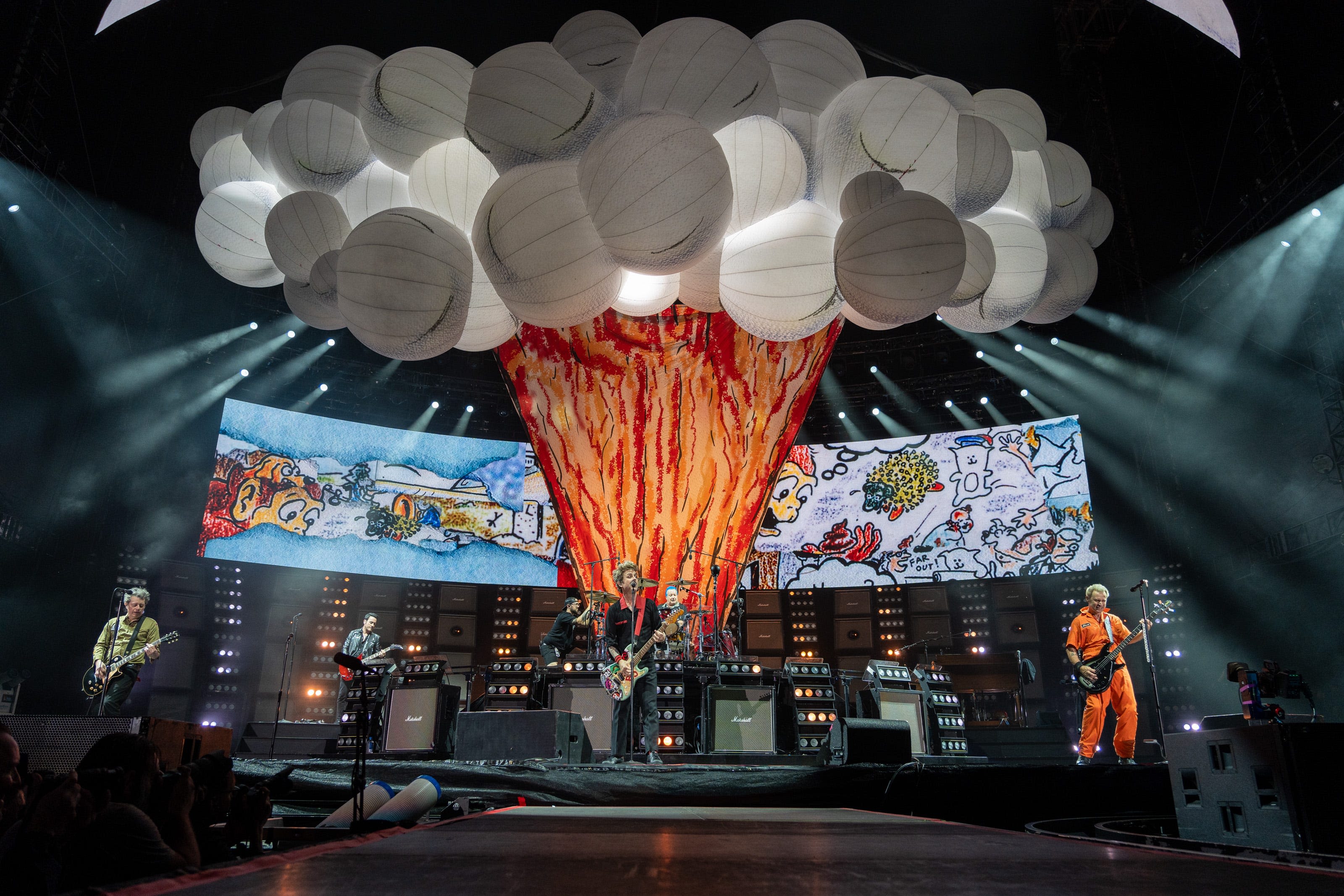 Green Day's Detroit show interrupted by overhead drone; police detain suspected operator