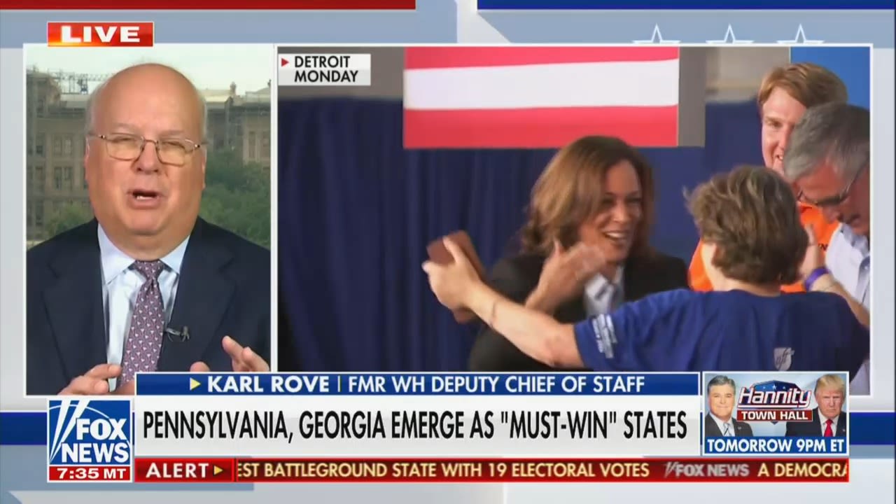 Fox’s Karl Rove Says Harris Team Wants to Ice Biden Out of the Campaign: ‘Highly Unlikely We’re Gonna See Much of Him’