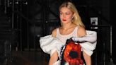 Gigi Hadid’s Artful Off-the-Shoulder Minidress Includes a Graphic Eyeball Print