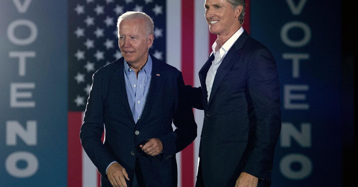 California's Gov. Gavin Newsom backs Harris after standing with Biden to the end