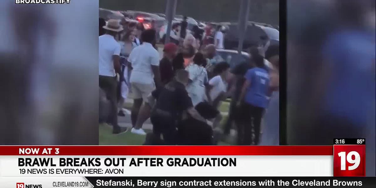 Fight breaks out at Crushers Stadium during high school commencement ceremony