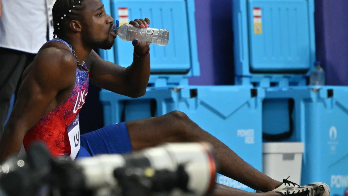 Noah Lyles taken off track in wheelchair moments after winning bronze at Paris Olympics