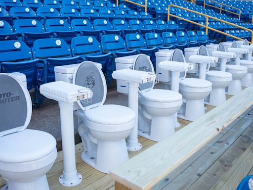 Sit on the Captains’ throne! Lake County introduces toilet row behind home plate