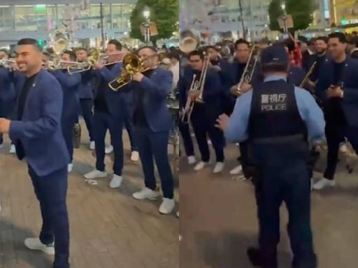 Se les hizo fácil: la Banda El Recodo quiso tocar en calles de Tokio en Japón y la policía los fue a callar
