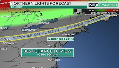 Northern lights could be visible around the Delaware Valley again Sunday: Best time to view