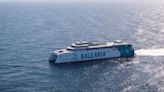 Un barco 'del futuro' navegando en Gijón: capacidad para 1.200 pasajeros, 450 coches y un coste de 126 millones