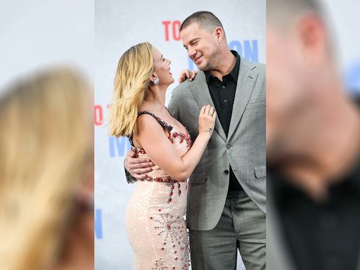 Channing Tatum, Scarlett Johansson pose together at 'Fly Me to the Moon' premiere