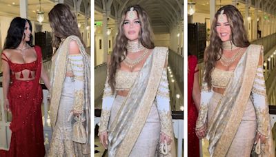 Khloe Kardashian Embraces Traditional Dressing at Anant Ambani and Radhika Merchant’s Wedding in India