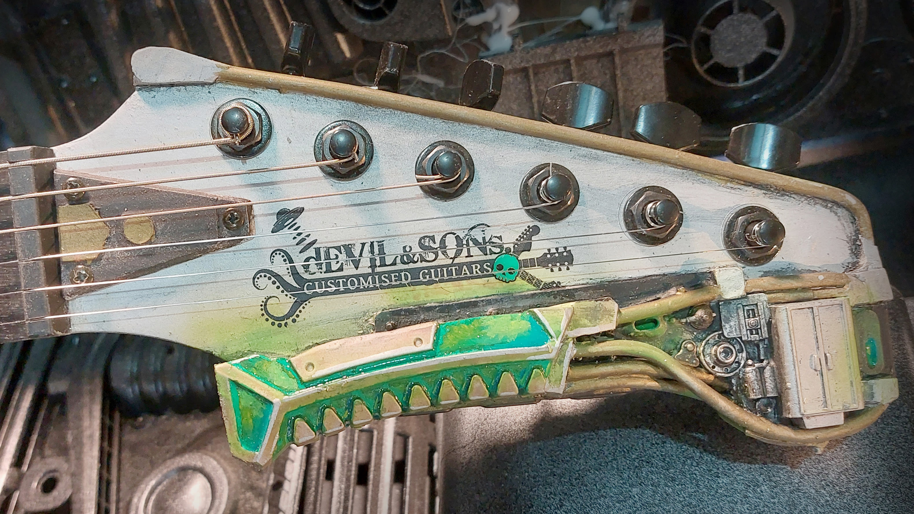 "Bits of train sets, remote controls, scalpel blades, even a Covid test”: Devil & Sons’ sci-fi-inspired Craftcaster guitars