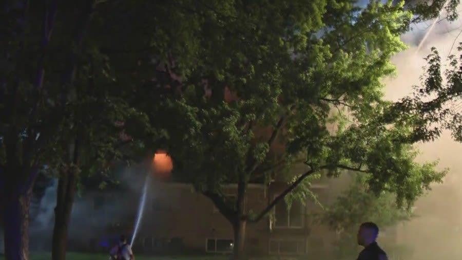 Emergency services scramble to help displaced residents after Mount Prospect apartment fire