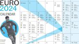 Euro 2024 wallchart and calendar, downloadable as a PDF