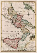 Historic Map : A New & Accurate Map of the Kingdoms of Naples & Sicily ...